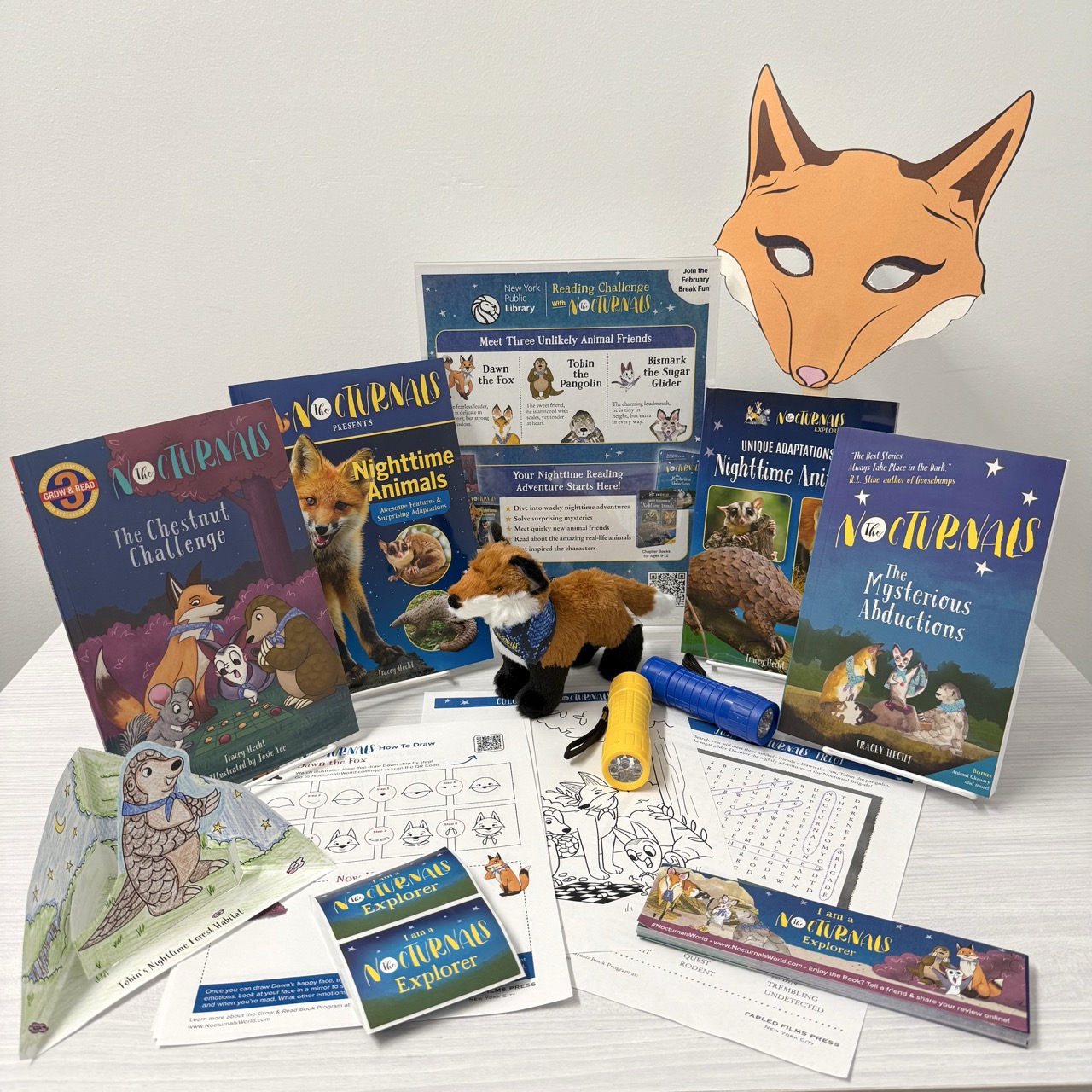 Nocturnals NYPL Reading Challenge Books & Materials Display