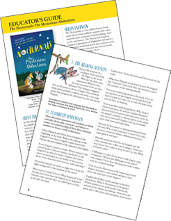 The Educator’s Common Core Language Arts Guide for The Nocturnals: Mysterious Abductions includes middle grade activities such as classroom discussion questions and a printable curriculum connection activity sheet. 